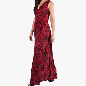 KOH KOH Womens Floral Print Sleeveless Maxi
